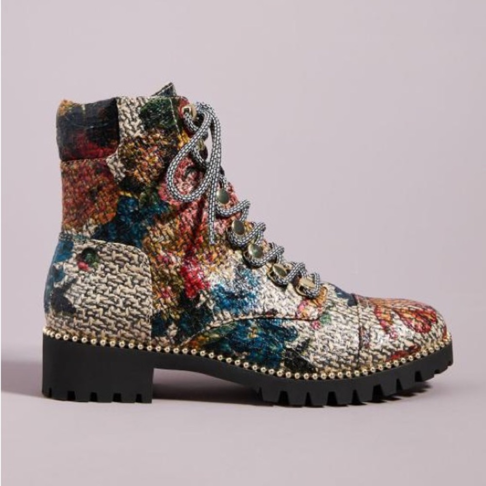 Cecelia New York Floral Hiking Boots